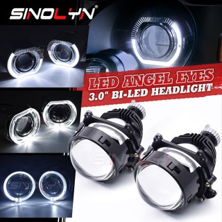 ไฟหน้าโปรเจคเตอร์ LED 3 นิ้ว เลนส์ Angel Eye Hella 3R G5 H4 H7 9005 9006 19890lux อุปกรณ์เสริม สําหรับรถยนต์ รถจักรยานยนต์ 2 ชิ้น