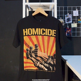 เสื้อยืด พิมพ์ลายวงดนตรี Homicide thunderstrom สําหรับผู้ชาย และผู้หญิง