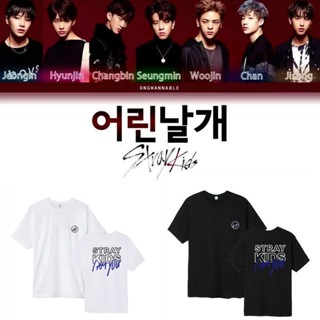 คอลูกเรือเสื้อยืดคอกลม♘☸✁Stray Kids New Album I AM YOU Unisex T-shirt Tee T shirt Short Sleeve Tops KPOPผ้าฝ้ายแท้_11