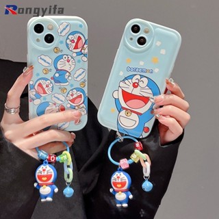 เคสโทรศัพท์มือถือ TPU ลายการ์ตูนโดราเอมอน พร้อมจี้กระดิ่ง สําหรับ Vivo V25 V23 V20 Pro 5G V21 4G 5G X90 X80 X70 X50 X30 Pro X60 X27 S15 S15E S10 Pro S9E