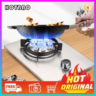 Household desktop built-in dual-purpose tempered glass gas stove with bracket single stove
