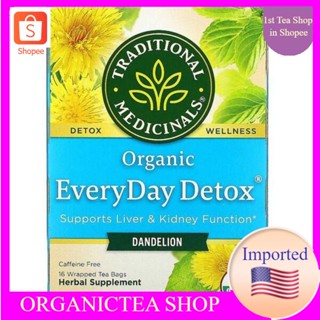 Traditional Medicinals Organic EveryDay Detox Dandelion  Caffeine Free,16 Wrapped Tea Bags