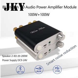 บอร์ดขยายเสียงสเตอริโอ TPA3116D2 2*100W AMP พร้อม AUX USB ZK-1002D บลูทูธ 5.0