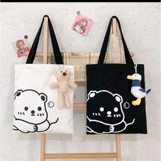 LQX TOTEBAG Wanita pria Remaja Totebag Korea Style