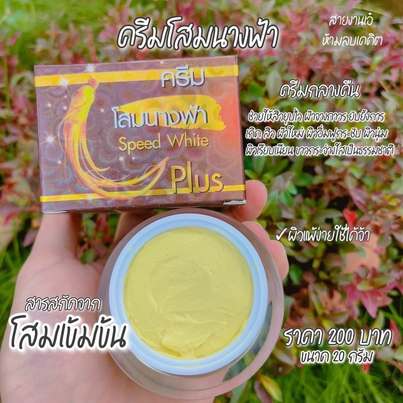 ครีมโสมนางฟ้า Speed White Plus (Premium Ginseng) ขนาด 20 กรัม ของเเท้100%