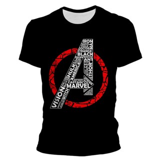 New Marvel The Avengers Logo 3D T Shirt Men Women Summer Short Sleeve Fashion Cool Printed Brand T-shirt Cool Tops _04