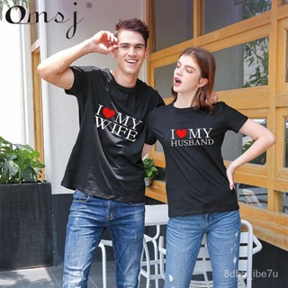 【Lowest price】Valentines Day gift Cool Matching Couple T Shirts I Love My Wife&amp; I Love My Husband L_02