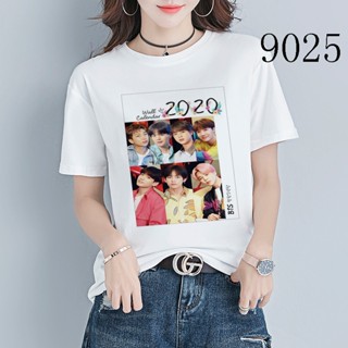 bts kindness เสื้อยืดแขนสั้นเกาหลี t shirt 80s Women puppy anime skeleton scream Ulzzang top liberal popculture_03