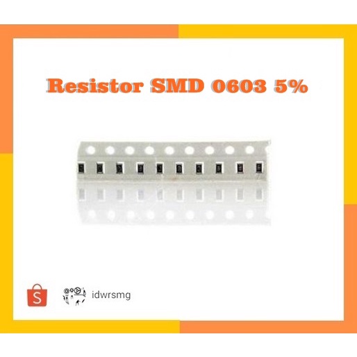 ตัวต้านทาน 10 ชิ้น SMD 0603 5% 20R 22R 27R