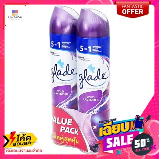 Glade(เกลด) เกลด สเปรย์ปรับอากาศ กลิ่นไวลด์ ลาเวนเดอร์ 320 มล. แพ็คคู่ Glade Air Freshener Spray Wild Lavender Scent 320