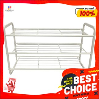 3 ชั้นวางรองเท้า 3 ชั้น STACKO SI2579L 70x27x43 ซม. สีขาว3 TIER SHOE RACK STACKO SI2579L 70X27X43CM WHITE