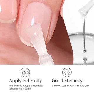 【Local】BORN PRETTY Clear Rubber Base Gel Nail Polish BuilderS Base Gel Nail Strengthener Soak Off กึ่งถาวร 15ml