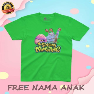 เสื้อยืดผ้าฝ้าย พิมพ์ลาย My SINGING MONSTER GAME สําหรับเด็ก