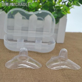 DreamCradle โล่จุกนมซิลิโคน 1 คู่ Soft Triangular Nursing Nipple Shields สำหรับให้นมบุตร