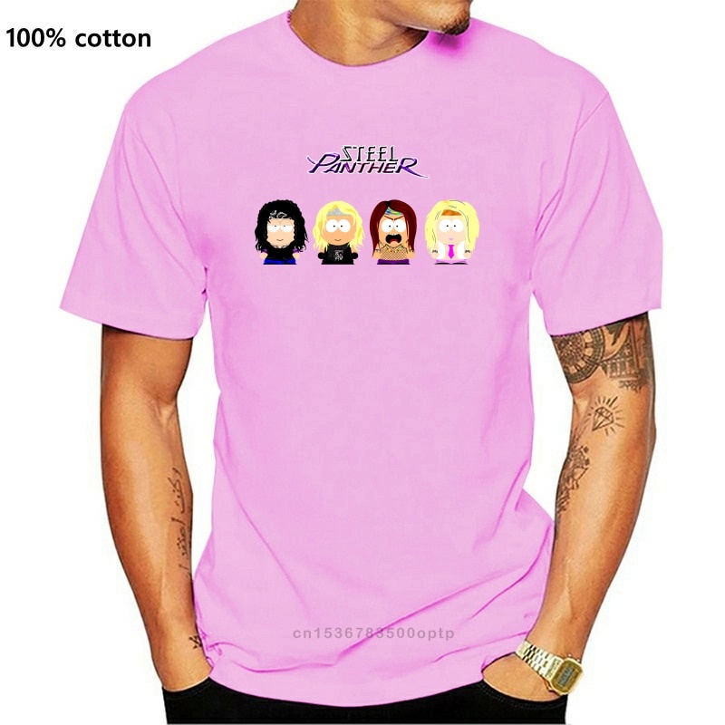 เสื้อยืดผ้าฝ้ายใหม่ SL PANTHER Personels Cartoon Rock Band Mens White Size XS-3XL O-Neck TOP TEE