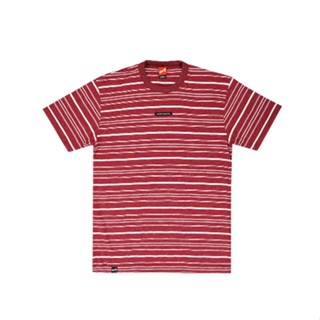 เสื้อยืด พิมพ์ลาย Snooped 02nd Maroon ลายทาง