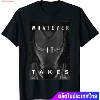 ผ้าฝ้าย 100%เสื้อยืดยอดนิยม Marvel Avengers Endgame Iron Man Dark Poster T-Shirt Short sleeve T-shirtsS-3XL_07