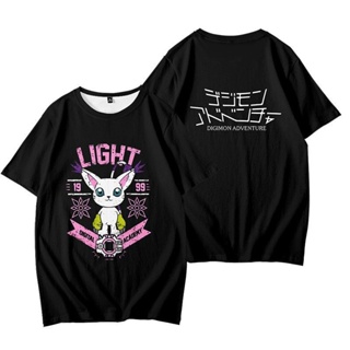 Ix Digimon Fighting Tyrannosaurus T-Shirt Anime Short Sleeve Printing Personality Two-Dimensional Peripherals Round_11