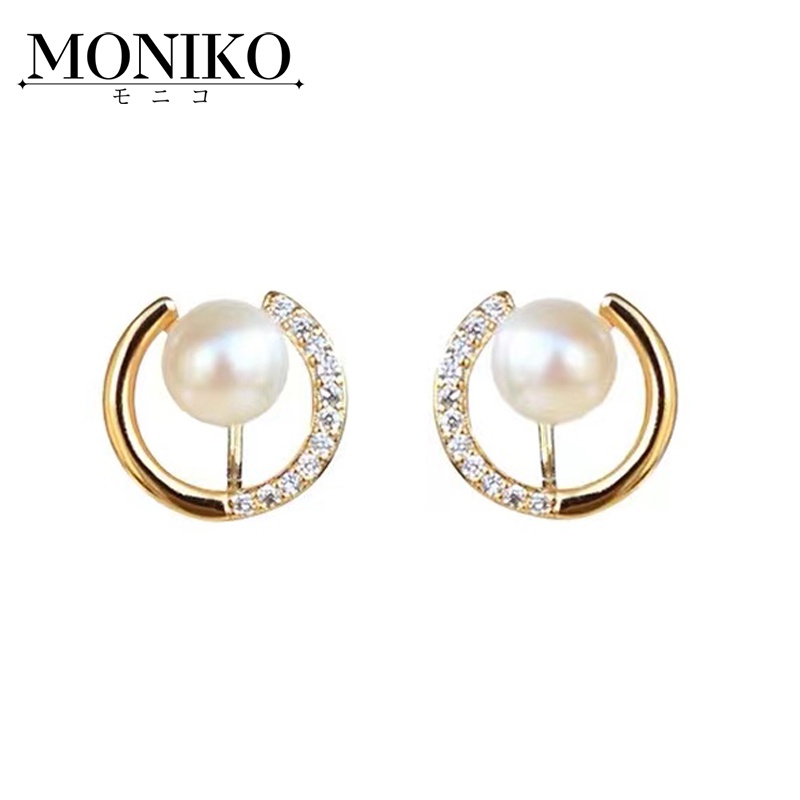 MONIKO ต่างหูมุกผู้หญิงประดับด้วยเพชร - รูปที่ 6