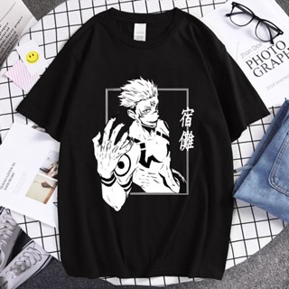 ROUND คอลูกเรือขายดี เสื้อยืด พิมพ์ลายอนิเมะ Jujutsu Kaisen Ryomen Sukuna แฟชั่นฤดูร้อน สไตล์สตรีท ยอดนิยม สําหรับค_02