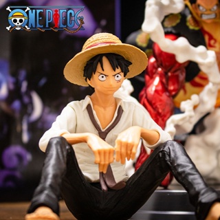 โมเดลฟิกเกอร์ PVC รูปปั้นอนิเมะวันพีช Luffy ขนาด 12 ซม. เหมาะกับของขวัญวันเกิด ของเล่นสําหรับเด็ก