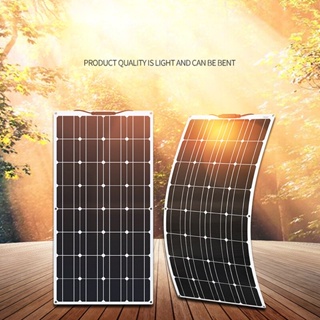 แผงพลังงานแสงอาทิตย์ 150W แผงพลังงานแสงอาทิตย์ PV Monocrystalline เซลล์ป้องกันการกัดกร่อนฟิล์มเคลือบระบบชาร์จแบตเตอรี่