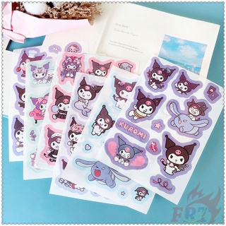 ❣️สติกเกอร์ Sanrio Kuromi Washi สําหรับติดตกแต่ง 6 แผ่น ต่อชุด❣️สติกเกอร์แฟชั่น สําหรับตกแต่งสมุดไดอารี่ DIY