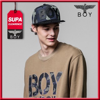 ✪ Boylondon ✪ Bold BOY หมวกสแน็ปแบ็ก ลายตัวอักษร ของแท้ สําหรับทุกเพศ B63CP04U