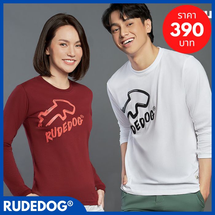 👕ไซส์ใหม่👕 Rudedog® เสื้อแขนยาว รุ่น | Black Splash