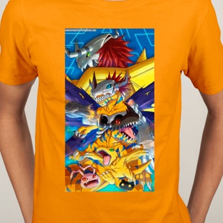 Short Sleeve T-shirt shirt Digimon Adventure Agumon Taichi Yagami Gabumon Yamato anime O-Neck Men Fashion cotton Ca_11