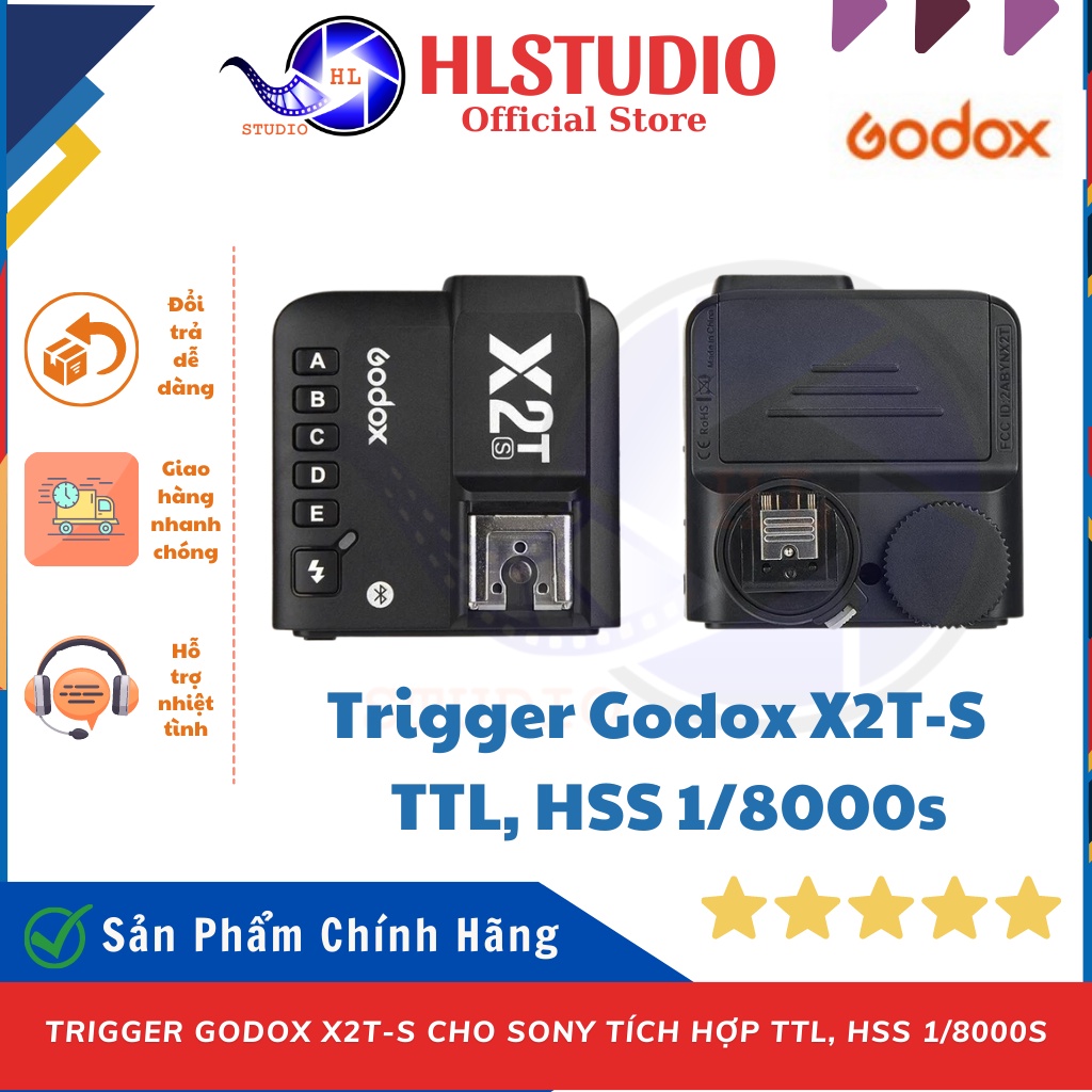 Trigger Godox X2T-S สําหรับ Sony พร้อม TTL, HSS 1/8000s HL Studio