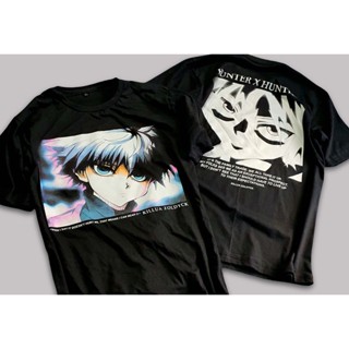 เสื้อยืด คอกลม ลายเอนิเมะ killua hunter x hunter ผ้า cotton 100%_02