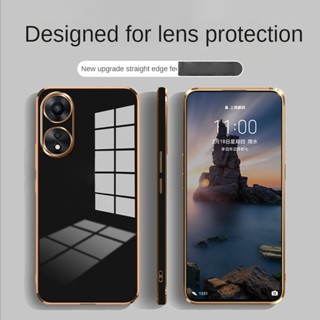 เคสซิลิโคนนิ่ม ขอบตรง หรูหรา สําหรับ OPPO Reno 8T 8Z 8 Pro 5G reno8T 5G