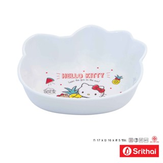 Srithai Melamine ชามหน้าคิตตี้ เมลามีน ลายKitty summer fruits B 6237-7 ขนาด 7 นิ้ว