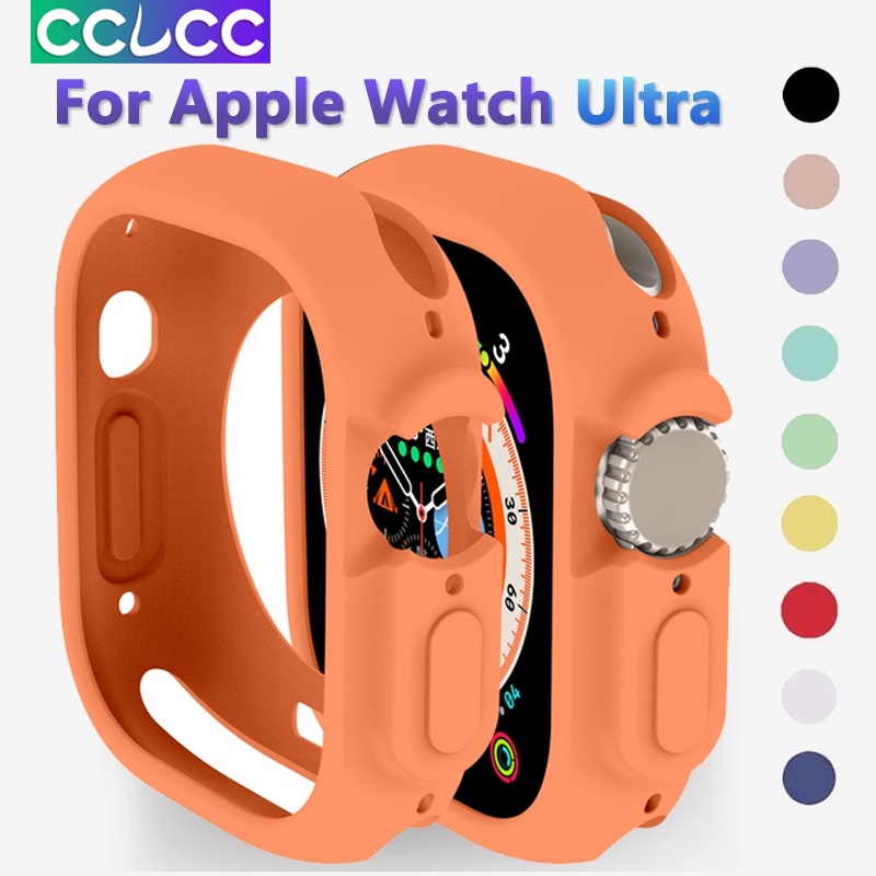 Cclcc เคสซิลิโคนนิ่ม สําหรับ Apple Watch ultra 49 มม. Series 8 ultra