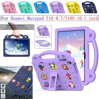 เคสกันกระแทก ลายการ์ตูน พร้อมที่จับ สําหรับ Huawei Matepad T10 Matepad T10S 2020 9.7 นิ้ว 10.1