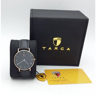 นาฬิกา TARGA MENS TA027602 QUARTZ BLACK DIAL ROSE GOLD CASE พร้อมกล่อง (ใหม่)