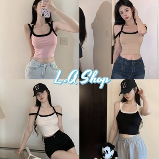 L.A Shop พร้อมส่ง เสื้อสายเดี่ยวไหมพรม ดีเทล2สาย เซ็กซี่เบาๆ "5919/FY9519"