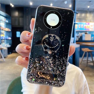 ใหม่ เคสโทรศัพท์มือถือแบบนิ่ม TPU ใส ลายโดราเอมอน กลิตเตอร์ ดาว อวกาศ สําหรับ HONOR X9a 5G 2022 HONORX9a 5G