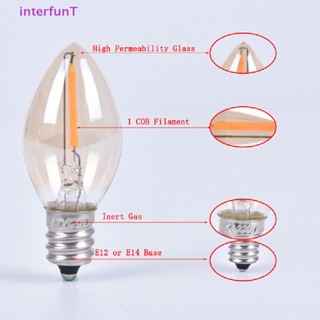 [InterfunT] E14/e12 C7 หลอดไฟ LED 0.5W หลอดไฟ LED โคมไฟระย้า หลอดไฟเอดิสัน [ใหม่]