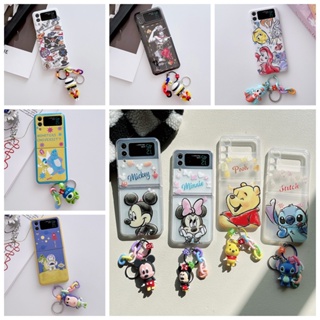 เคสมือถือ แบบแข็ง ลายการ์ตูนหมีพูห์ พับได้ สําหรับ Samsung Galaxy Z Flip 3 Z Flip 4 zflip3 zflip4