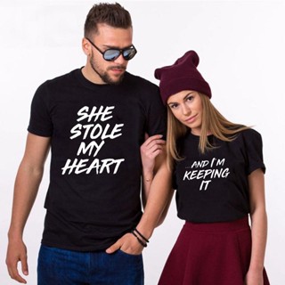 She Stole My Heart ...And Im Keeping It Short Sleeve T-Shirt Valentine Funny Couples T Shirt Matching Couple Outfi_02