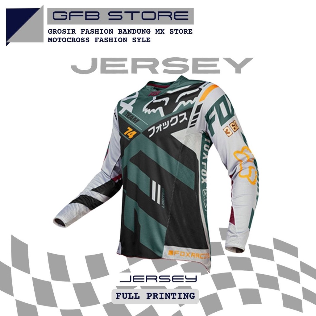พรีเมี่ยมพิมพ์เต็ม MTB Bike Motocross Trail Jersey Anti-fade