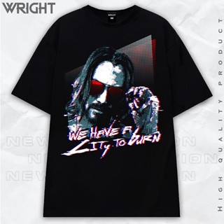 John Wick Cyberpunk 2077 We Have a City to Burn Wake up Samurai Cyberpunk เสื้อยืด Unisex T-Shirt_12