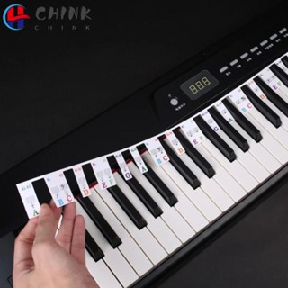 CHINK Removable Piano KEY Labels Reusable Keyboard Stickers Piano Rake Marker