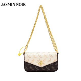 Jasmin NOIR กระเป๋าสะพายข้าง สายโซ่ พิมพ์ลายดอกไม้ สําหรับผู้หญิง