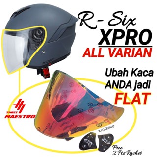 หมวกกันน็อคกระจก R-SIX xpro Visor Helmet flat venom open flat flat rsixxpro rsix xpro Helmet all varian
