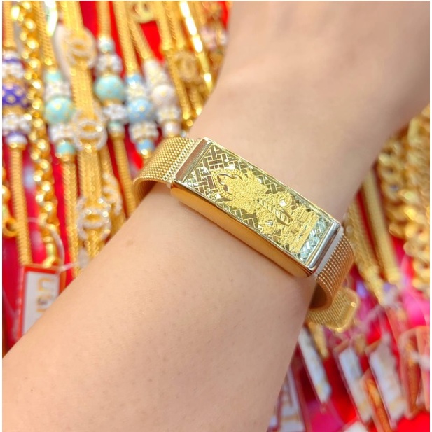 กำไลสายนาฬิกา กำไลท้าวเวสสุวรรณ แผ่นทองแท้ 0.2 กรัม ทองคำแท้ 99.99%  #ข้อมือสายมู #ข้อมือท้าวเวส ห้ามพลาด มีใบรับประกัน