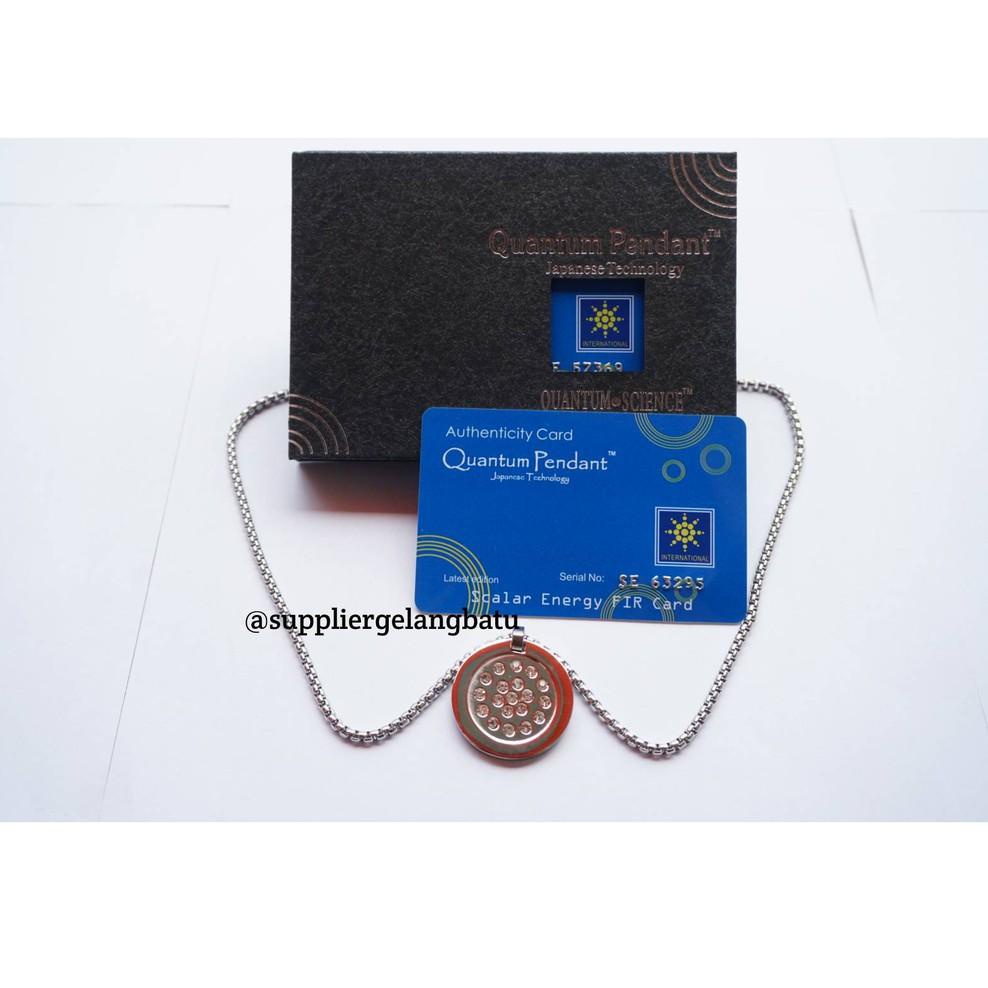 สร้อยคอจี้ควอนตัม พลอยเทคโนโลยีญี่ปุ่นพลังงานสเกลาร์กลม "NBL.22Ja23w"