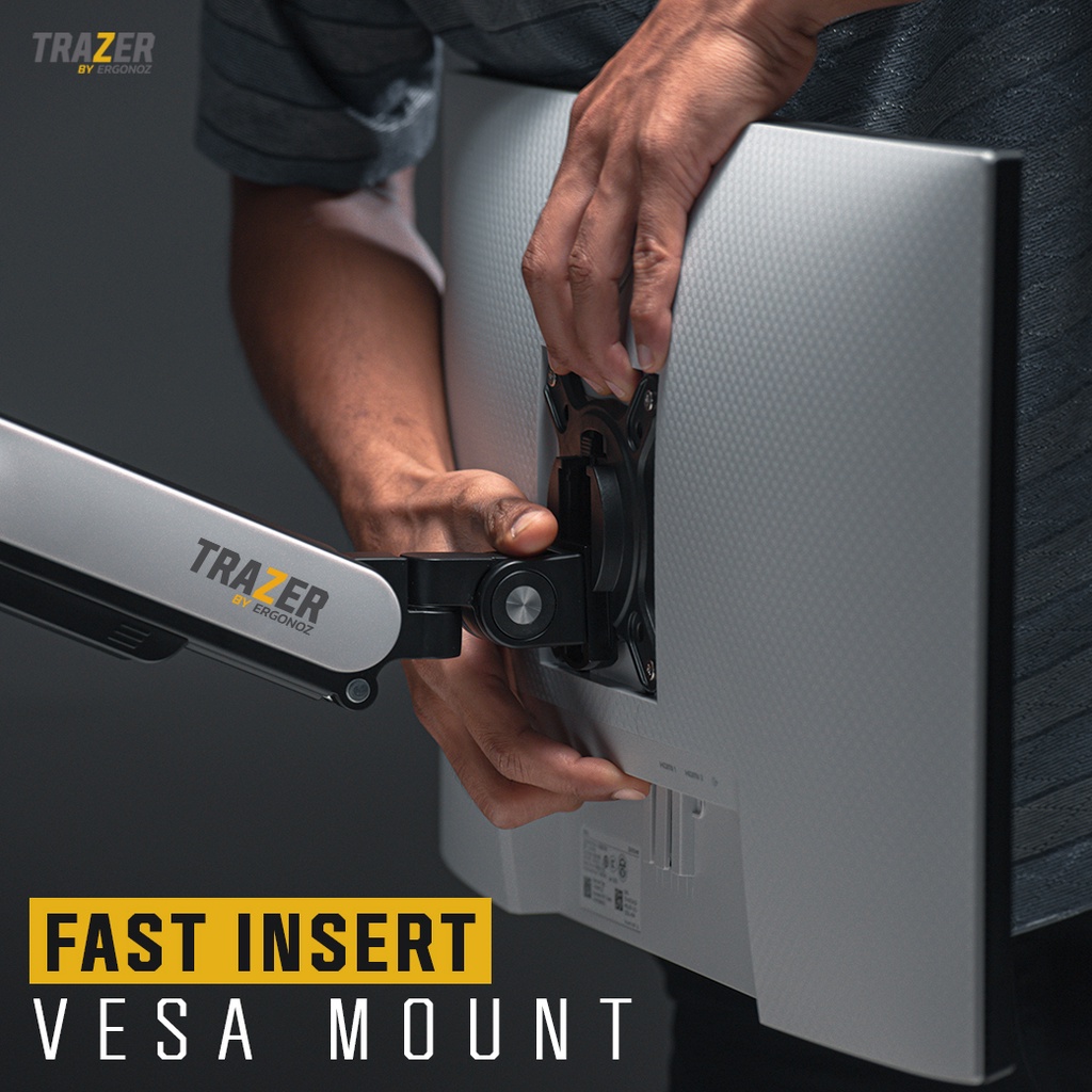 ERGONOZ ของแท้ 100% แขนจับจอ ขาตั้งจอคอมพิวเตอร์ Monitor Arm รุ่น TRAZER สำหรับหน้าจอ 17 - 32 นิ้ว